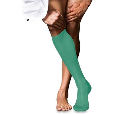FALKE homme No. 9 chaussettes longues respirantes coton brillance légère renforcées couture plate aux orteils unies haute qualité élégantes pour tenues habillées et travail 1 paire FALKE homme No. 9 chaussettes longues respirantes coton brillance légère renforcées couture plate aux orteils unies haute qualité élégantes pour tenues habillées et travail 1 paire