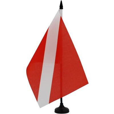 AZ FLAG Drapeau de Table Pavillon de plongée sous-marine 21x14 cm Usage intérieur Drapeau de bureau pavillon rouge finition cousue et bords renforcés polyester 100D AZ FLAG Drapeau de Table Pavillon de plongée sous-marine 21x14 cm Usage intérieur Drapeau de bureau pavillon rouge finition cousue et bords renforcés polyester 100D