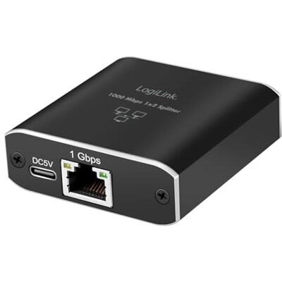 Logilink NS0011 Répartiteur Gigabit Ethernet (1x entrée vers 2 sorties), jusqu'à 1000 Mbit/s, alimentation via USB Logilink NS0011 Répartiteur Gigabit Ethernet (1x entrée vers 2 sorties), jusqu'à 1000 Mbit/s, alimentation via USB