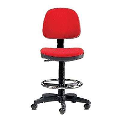 GIMA 45222 Tabouret à roulettes avec dossier et anneau, bleu GIMA 45222 Tabouret à roulettes avec dossier et anneau, bleu