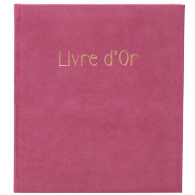 EXACOMPTA Réf. 390E -1 Livre d'or Skandi Format compact 21 x 19 cm Aspect velours Marquage or avec inscription livre d'or Tranche or 140 pages blanches unies Coloris : vieux rose EXACOMPTA Réf. 390E -1 Livre d'or Skandi Format compact 21 x 19 cm Aspect velours Marquage or avec inscription livre d'or Tranche or 140 pages blanches unies Coloris : vieux rose