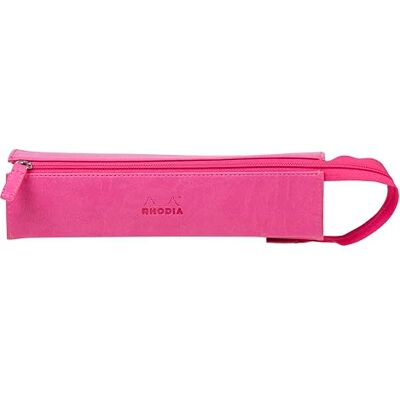Trousse Rhodiarama fuchsia en simili cuir italien 23x5x5cm - Lot de 2 Trousse Rhodiarama fuchsia en simili cuir italien 23x5x5cm - Lot de 2