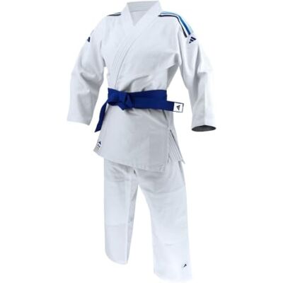 adidas Uniforme de judo club pour hommes, femmes et enfants Parfait pour l'entraînement Uniforme de judo en polycoton durable avec ceinture blanche incluse, 350 g adidas Uniforme de judo club pour hommes, femmes et enfants Parfait pour l'entraînement Uniforme de judo en polycoton durable avec ceinture blanche incluse, 350 g