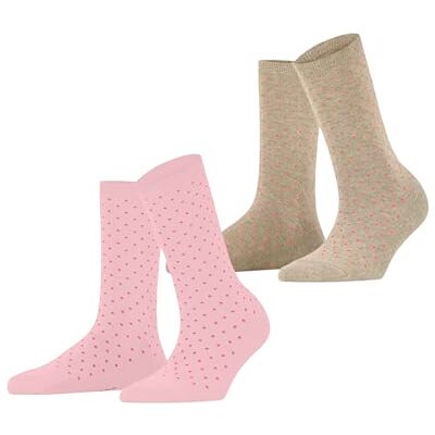 ESPRIT femme Fine Dot 2-Pack chaussettes respirantes coton fines renforcées douces couture plate aux orteils motif fantaisie à pois multipack 2 paires ESPRIT femme Fine Dot 2-Pack chaussettes respirantes coton fines renforcées douces couture plate aux orteils motif fantaisie à pois multipack 2 paires