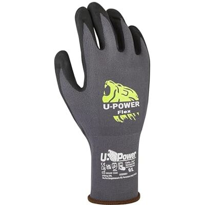U Power GANTS FLEX NOIR/GRIS TG. 8 U Power GANTS FLEX NOIR/GRIS TG. 8