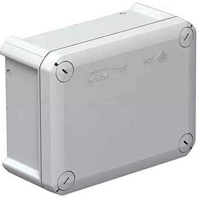 OBO Bettermann 2007255 Boîte de dérivation T 100 avec cônes, polypropylène, gris lumineux, 136 mm x 102 mm x 57 mm intérieur OBO Bettermann 2007255 Boîte de dérivation T 100 avec cônes, polypropylène, gris lumineux, 136 mm x 102 mm x 57 mm intérieur