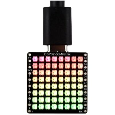 Waveshare Carte de développement ESP32-S3-Matrix, matrice LED RVB 8 × 8 intégrée et capteur d'attitude QMI8658, prend en charge Wi-Fi et Bluetooth LE, carte de développement ESP32 Waveshare Carte de développement ESP32-S3-Matrix, matrice LED RVB 8 × 8 intégrée et capteur d'attitude QMI8658, prend en charge Wi-Fi et Bluetooth LE, carte de développement ESP32