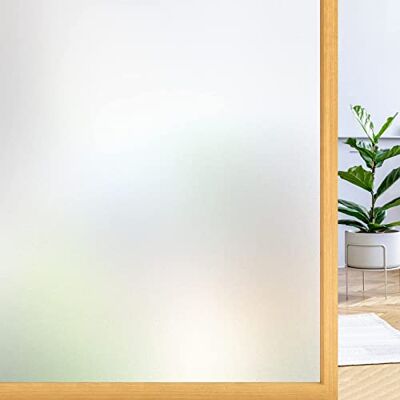rabbitgoo Film d'intimité pour fenêtre en verre, dépoli électrostatique sans colle, pour salle de bain, maison, bureau Mat 44,5 x 200 cm rabbitgoo Film d'intimité pour fenêtre en verre, dépoli électrostatique sans colle, pour salle de bain, maison, bureau Mat 44,5 x 200 cm