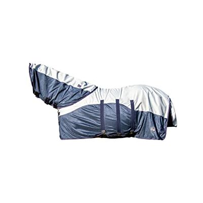 HKM Rain Couverture pour cheval Bleu foncé/gris 145 HKM Rain Couverture pour cheval Bleu foncé/gris 145