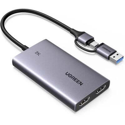 UGREEN Carte Acquisition Vidéo HDMI 4K 30Hz Entrée USB C USB A 3.1 2K 30Hz Enregistrement en Boucle Streaming Carte de Capture Vidéo Compatible avec Switch PS5 PS4 Xbox MacBook iPad Air Caméra PC UGREEN Carte Acquisition Vidéo HDMI 4K 30Hz Entrée USB C USB A 3.1 2K 30Hz Enregistrement en Boucle Streaming Carte de Capture Vidéo Compatible avec Switch PS5 PS4 Xbox MacBook iPad Air Caméra PC