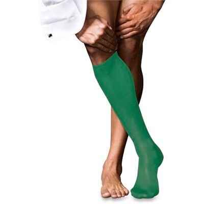 FALKE homme No. 9 chaussettes longues respirantes coton brillance légère renforcées couture plate aux orteils unies haute qualité élégantes pour tenues habillées et travail 1 paire FALKE homme No. 9 chaussettes longues respirantes coton brillance légère renforcées couture plate aux orteils unies haute qualité élégantes pour tenues habillées et travail 1 paire