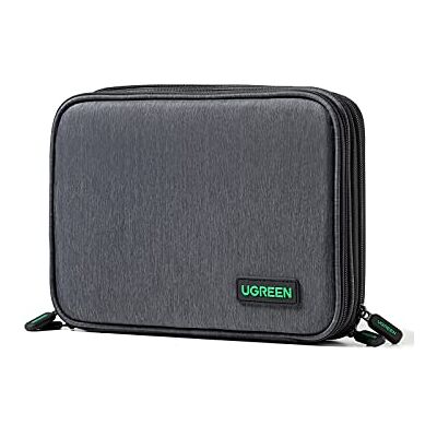 UGREEN Sac Rangement Câble Électronique Pochette de Voyage Multifonctionnel Sacoche Protection Antichoc Organisateur 2 Couches pour Tablette Chargeur Adaptateur Disque Dur Externe UGREEN Sac Rangement Câble Électronique Pochette de Voyage Multifonctionnel Sacoche Protection Antichoc Organisateur 2 Couches pour Tablette Chargeur Adaptateur Disque Dur Externe