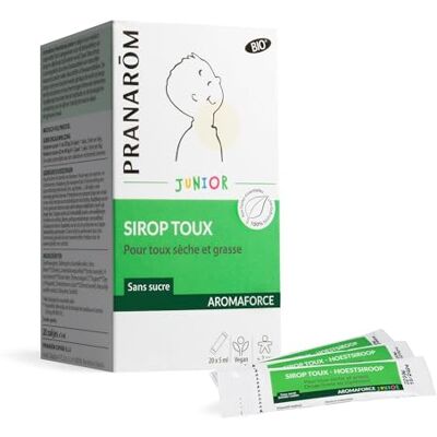 Pranarôm Aromaforce Sirop Toux Junior - Naturel, Sans Gluten Pranarôm Aromaforce Sirop Toux Junior - Naturel, Sans Gluten