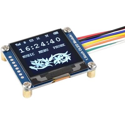 Waveshare 1.5inch OLED Display Module 128x128 Pixels 16-bit Grey Level with Embedded Controller Communicating Via SPI Or I2C Interface Waveshare 1.5inch OLED Display Module 128x128 Pixels 16-bit Grey Level with Embedded Controller Communicating Via SPI Or I2C Interface