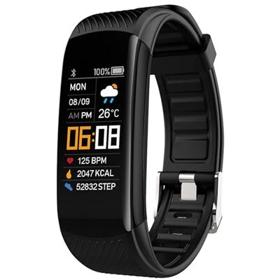 GIMA Activity Health Tracker Fitband avec 4 paramètres de santé, 3 activités sportives, pas et distance, couleur noire, 27234 GIMA Activity Health Tracker Fitband avec 4 paramètres de santé, 3 activités sportives, pas et distance, couleur noire, 27234