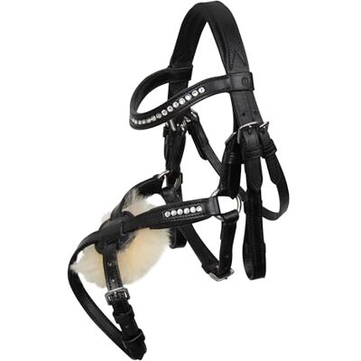 Imperial Riding Hobby Horse Free Spirit Bridon mexicain sans accessoires avec rembourrage en fourrure synthétique et strass Noir Imperial Riding Hobby Horse Free Spirit Bridon mexicain sans accessoires avec rembourrage en fourrure synthétique et strass Noir