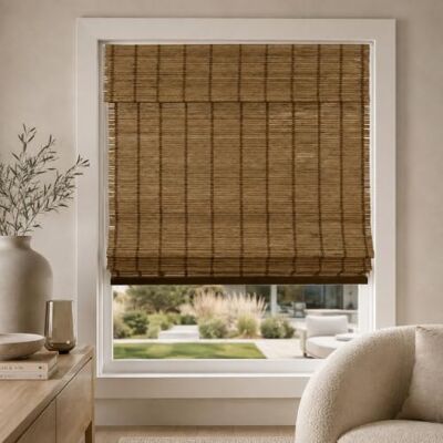 Chicology Store romain de fenêtre en bambou respectueux de l'environnement filtrant la lumière, pour maison et terrasse, marron (Elk), 69 x 163 cm (l x H) Chicology Store romain de fenêtre en bambou respectueux de l'environnement filtrant la lumière, pour maison et terrasse, marron (Elk), 69 x 163 cm (l x H)