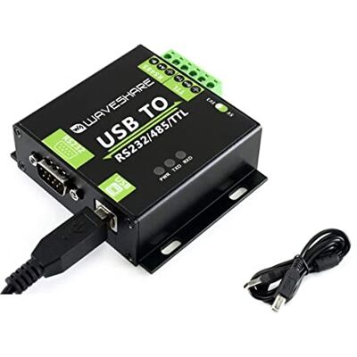 Waveshare USB to RS232/RS485/TTL Interface Converter Industrial Isolated Converter with Original FT232RL Inside, 300-921600bps Baudrate Onboard Power Isolation, ADI Magnetical Isolation Waveshare USB to RS232/RS485/TTL Interface Converter Industrial Isolated Converter with Original FT232RL Inside, 300-921600bps Baudrate Onboard Power Isolation, ADI Magnetical Isolation