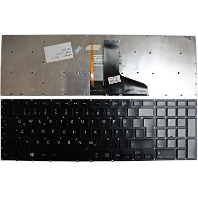 Power4Laptops Clavier allemand rétroéclairé pour ordinateur portable compatible avec Toshiba Satellite P50-A-13M Noir Power4Laptops Clavier allemand rétroéclairé pour ordinateur portable compatible avec Toshiba Satellite P50-A-13M Noir