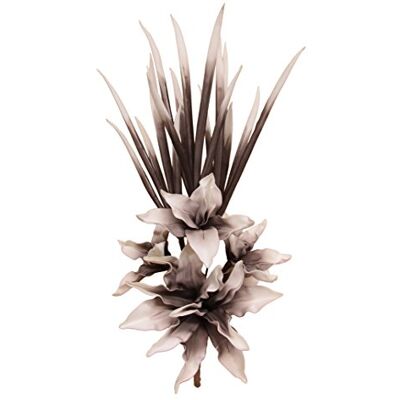 Arrangement de Fleurs en Plastique Souple Marron/Blanc - Décoration Artificielle Arrangement de Fleurs en Plastique Souple Marron/Blanc - Décoration Artificielle