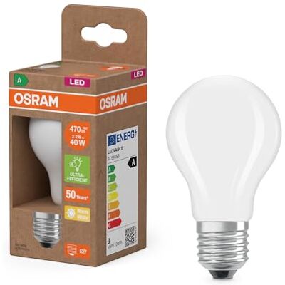 Ampoule LED Osram Superstar Classic A 40 - Forme classique - 2,2W 470lm E27 2700K Ampoule LED Osram Superstar Classic A 40 - Forme classique - 2,2W 470lm E27 2700K