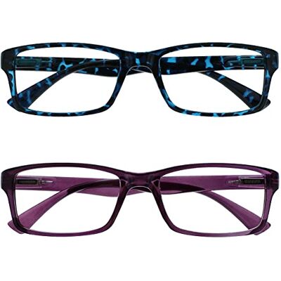 Opulize RR92 Lunettes de lecture unisexes à tortue bleue - Reading glasses Opulize RR92 Lunettes de lecture unisexes à tortue bleue - Reading glasses