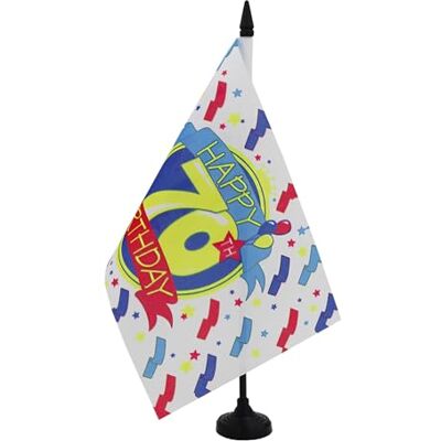 AZ FLAG Drapeau de Table Joyeux anniversaire 70 ans 21x14 cm Usage intérieur Drapeau de bureau Happy Birthday finition cousue et bords renforcés polyester 100D AZ FLAG Drapeau de Table Joyeux anniversaire 70 ans 21x14 cm Usage intérieur Drapeau de bureau Happy Birthday finition cousue et bords renforcés polyester 100D