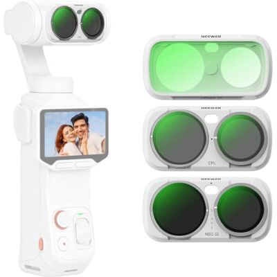 NEEWER Ensemble de filtres ND compatibles avec caméra Insta360 Luna Ultra Gimbal uniquement, densité neutre variable (ND2-32) + CPL + diffusion noire 1/4 pour effet cinématographique Brume, FL-L03 NEEWER Ensemble de filtres ND compatibles avec caméra Insta360 Luna Ultra Gimbal uniquement, densité neutre variable (ND2-32) + CPL + diffusion noire 1/4 pour effet cinématographique Brume, FL-L03