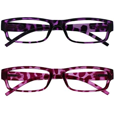 Lila & Rosa Lunettes de lecture - 2 paires - Unisexe - +1,00 Lila & Rosa Lunettes de lecture - 2 paires - Unisexe - +1,00