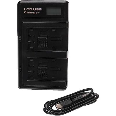Chargeur double USB vhbw pour batteries d'appareil photo - Noir Chargeur double USB vhbw pour batteries d'appareil photo - Noir