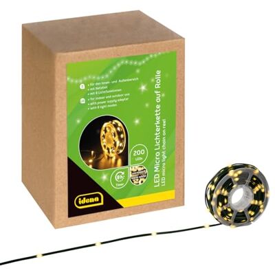 Guirlande LED Micro 200 LEDs - Idena, vert, 22,9 m Guirlande LED Micro 200 LEDs - Idena, vert, 22,9 m