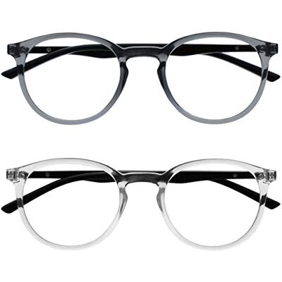 Lunettes de lecture Opulize - Monture ronde fine - +2 Lunettes de lecture Opulize - Monture ronde fine - +2