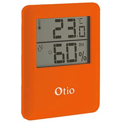 Otio Thermomètre Hygromètre - Orange - Intérieur - 0-50°C - Max Min Otio Thermomètre Hygromètre - Orange - Intérieur - 0-50°C - Max Min