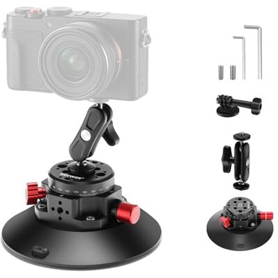 NEEWER Lot de 2 supports de caméra à ventouse de 15,2 cm avec bras magique à tête sphérique, support de voiture en métal pour appareil photo/caméra d'action/téléphone, pompe à air sous vide sur vitre NEEWER Lot de 2 supports de caméra à ventouse de 15,2 cm avec bras magique à tête sphérique, support de voiture en métal pour appareil photo/caméra d'action/téléphone, pompe à air sous vide sur vitre
