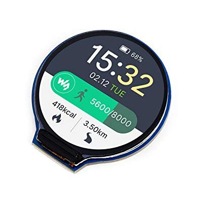 Waveshare Écran 1.28 Pouces Rond LCD pour Arduino/Jetson Nano/Raspberry Pi, 240×240 Écran IPS 65K Couleurs Moniteur, Utilisant Bus SPI, Pilote GC9A01 Intégré Waveshare Écran 1.28 Pouces Rond LCD pour Arduino/Jetson Nano/Raspberry Pi, 240×240 Écran IPS 65K Couleurs Moniteur, Utilisant Bus SPI, Pilote GC9A01 Intégré