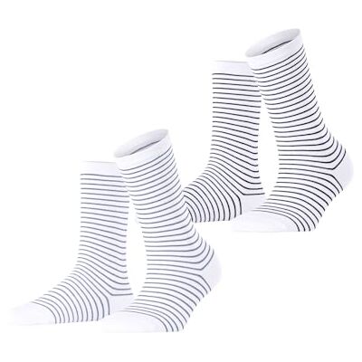 ESPRIT femme Fine Line 2-Pack chaussettes respirantes coton renforcées longueur mi-mollet douces motif fantaisie multipack 2 paires ESPRIT femme Fine Line 2-Pack chaussettes respirantes coton renforcées longueur mi-mollet douces motif fantaisie multipack 2 paires