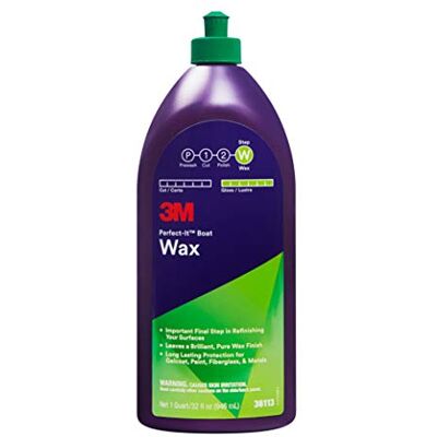 3M Perfect-It Cire de bateau 36113, 0,9 l, contient de la cire de carnauba, protège contre les intempéries et l'oxydation, pour bateaux et camping-cars 3M Perfect-It Cire de bateau 36113, 0,9 l, contient de la cire de carnauba, protège contre les intempéries et l'oxydation, pour bateaux et camping-cars