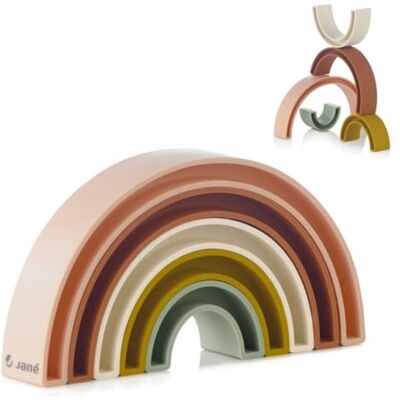 Jane Sunset Rosa Jouet Montessori à Empiler - Jouet en Silicone Jane Sunset Rosa Jouet Montessori à Empiler - Jouet en Silicone