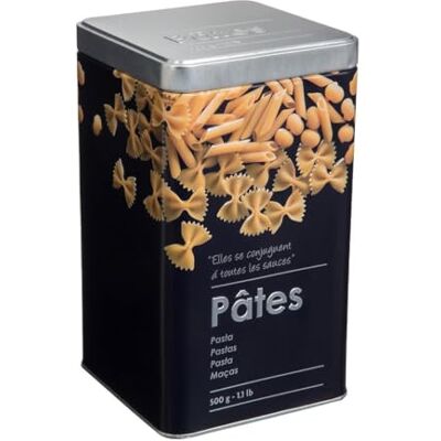 5 five simply smart 5five boîte à pâtes black edition noir métal 500g 5 five simply smart 5five boîte à pâtes black edition noir métal 500g