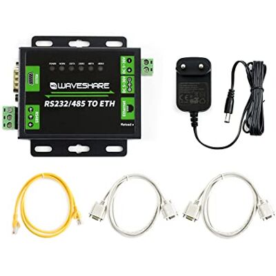 Waveshare Industrial RS232/RS485 to Ethernet Converter Dual Serial Ports TCP Server TCP Client UDP Server UDP Client HTTPD Client Supports Customized Webpage DNS Domain Name Resolution Waveshare Industrial RS232/RS485 to Ethernet Converter Dual Serial Ports TCP Server TCP Client UDP Server UDP Client HTTPD Client Supports Customized Webpage DNS Domain Name Resolution