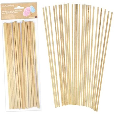 ScrapCooking SCRAP COOKING 25 Bâtonnets pour Barbes à Papa Bâtons Alimentaires en Bois 28 cm Aptes au Contact Alimentaire Pour Machine Barbe à Papa Sucettes & Pâtisseries Fabriqués en France 5187 ScrapCooking SCRAP COOKING 25 Bâtonnets pour Barbes à Papa Bâtons Alimentaires en Bois 28 cm Aptes au Contact Alimentaire Pour Machine Barbe à Papa Sucettes & Pâtisseries Fabriqués en France 5187