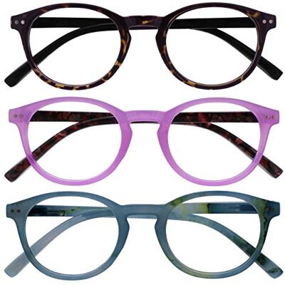 Lunettes de lecture Opulize Zen - monture ronde petite - anti-rayures Lunettes de lecture Opulize Zen - monture ronde petite - anti-rayures