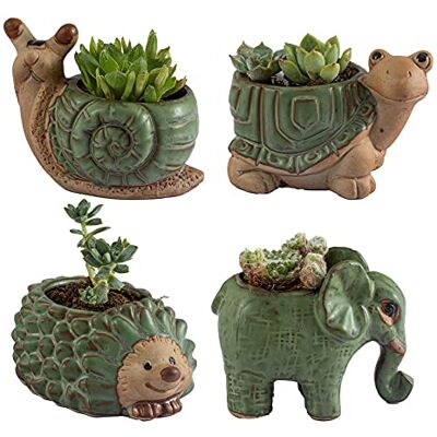 Godealio Marque Petits Pots pour Succulentes avec Drainage - Plantes d'Intérieur Godealio Marque Petits Pots pour Succulentes avec Drainage - Plantes d'Intérieur