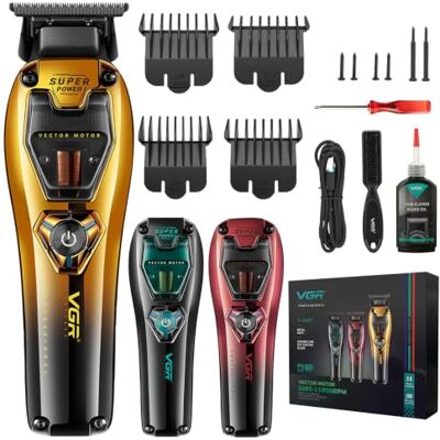 VGR 668T Tondeuse Cheveux Hommes Sans Fil Avec 2 Coques Interchangeables VGR 668T Tondeuse Cheveux Hommes Sans Fil Avec 2 Coques Interchangeables