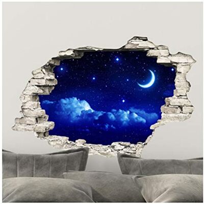 Marque - Autocollant mural effet 3D - 60x90cm - Décoration Marque - Autocollant mural effet 3D - 60x90cm - Décoration