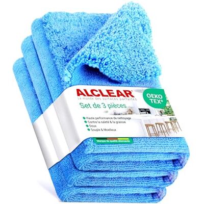 Serviette de Cuisine Universelle ALCLEAR - Microfibre, Haute Brillance, 3 pcs Serviette de Cuisine Universelle ALCLEAR - Microfibre, Haute Brillance, 3 pcs