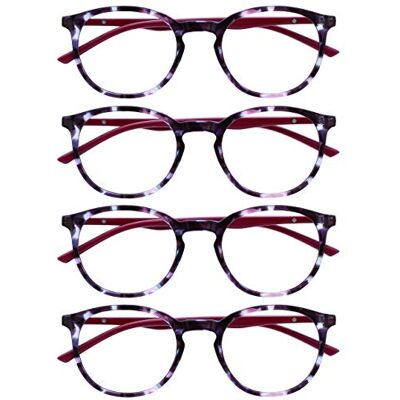 Lunettes de lecture Opulize Met en Écaille Violet Lunettes de lecture Opulize Met en Écaille Violet