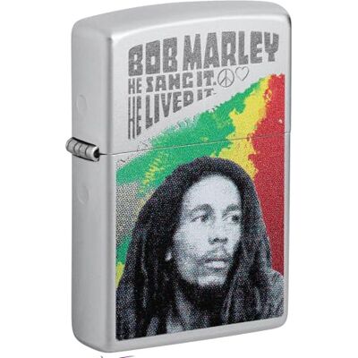 Zippo Briquet Tempête Motif Bob Marley, Chrome Satiné, Impression Lustre/Color Image, Rechargeable, Réutilisable, Coupe-vent, Coffret Cadeau, Fabriqué Aux États-Unis Zippo Briquet Tempête Motif Bob Marley, Chrome Satiné, Impression Lustre/Color Image, Rechargeable, Réutilisable, Coupe-vent, Coffret Cadeau, Fabriqué Aux États-Unis