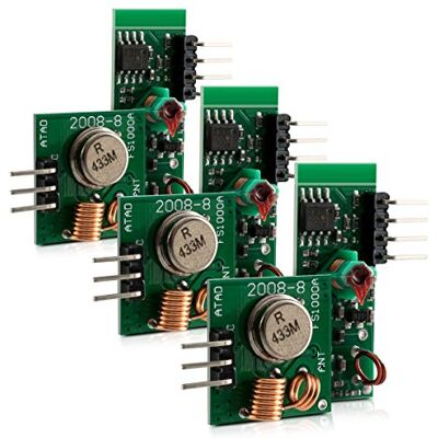 kwmobile 3x module radio émetteur récepteur 433 MHz pour Arduino et Raspberry Pi Wireless Transmitter Module kwmobile 3x module radio émetteur récepteur 433 MHz pour Arduino et Raspberry Pi Wireless Transmitter Module