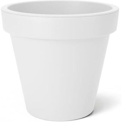 Spetebo pot de fleurs en plastique XXL large 58 cm/blanc pot de fleurs rond pour l'extérieur et l'intérieur cache-pot de jardin cache-pot Spetebo pot de fleurs en plastique XXL large 58 cm/blanc pot de fleurs rond pour l'extérieur et l'intérieur cache-pot de jardin cache-pot